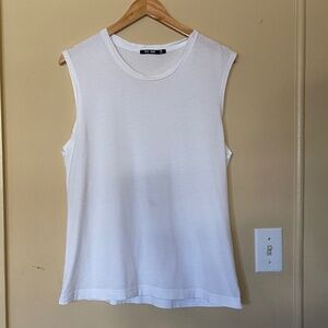 BLK DNM White Sleeveless Top